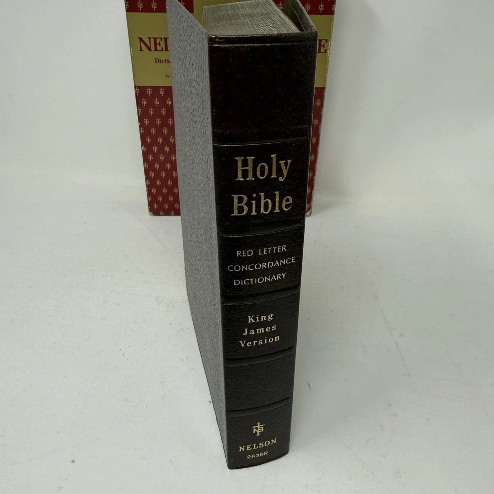 1970 Nelson Study Bible Red Letter Concordance Dictionary BOX King James 263BR‎